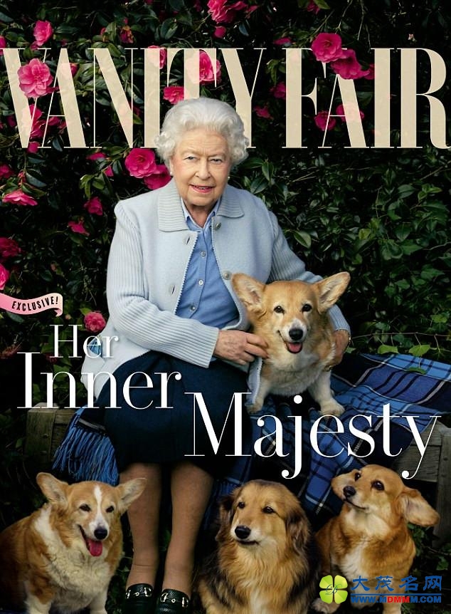 英女王登《名利场》封面 与柯基犬其乐融融(图)