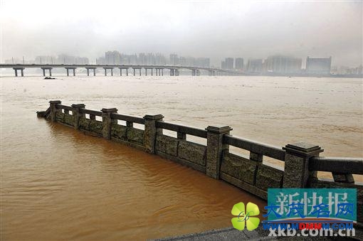 粤北连日暴雨 北江水位暴涨