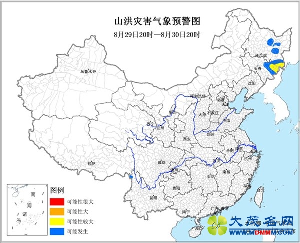 预警：黑龙江吉林云南部分地区可能发生山洪灾害