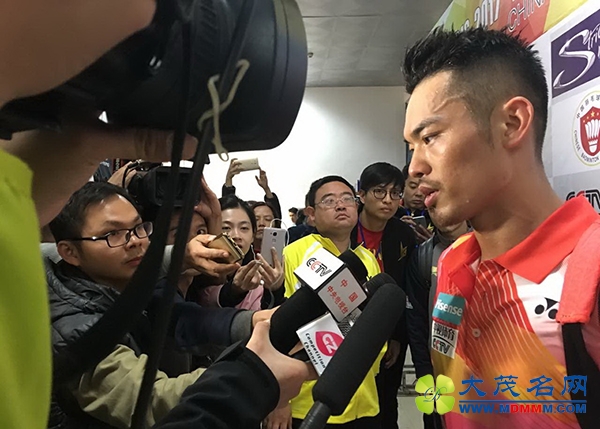 林丹接受访问。